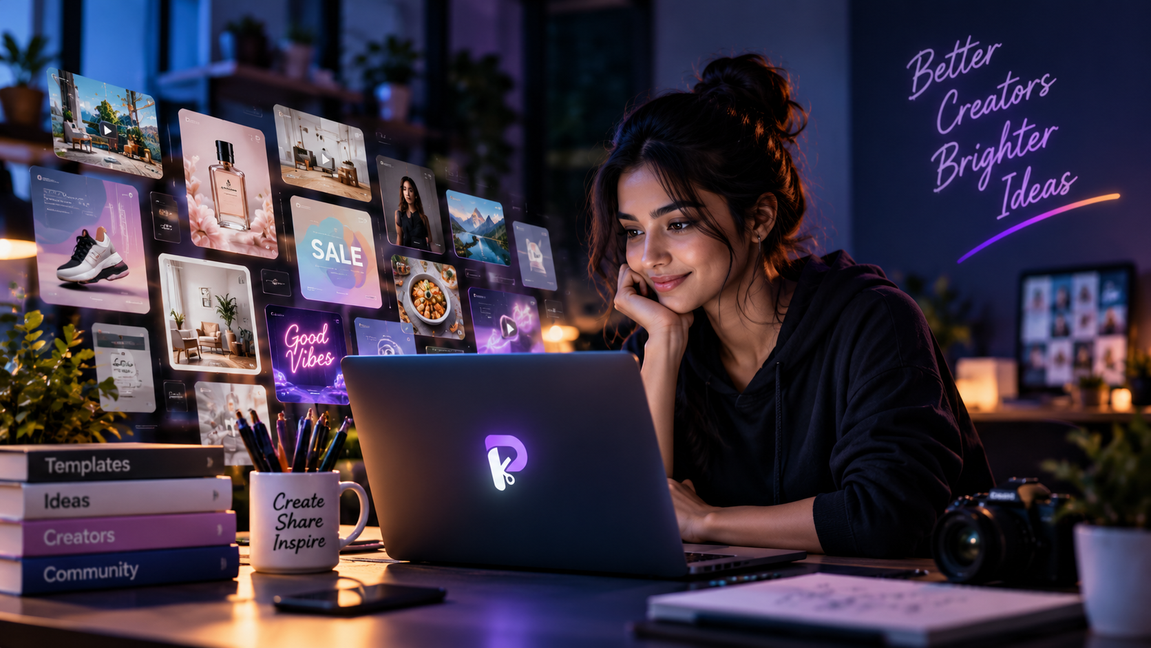 A creator exploring visual templates on PixCutly