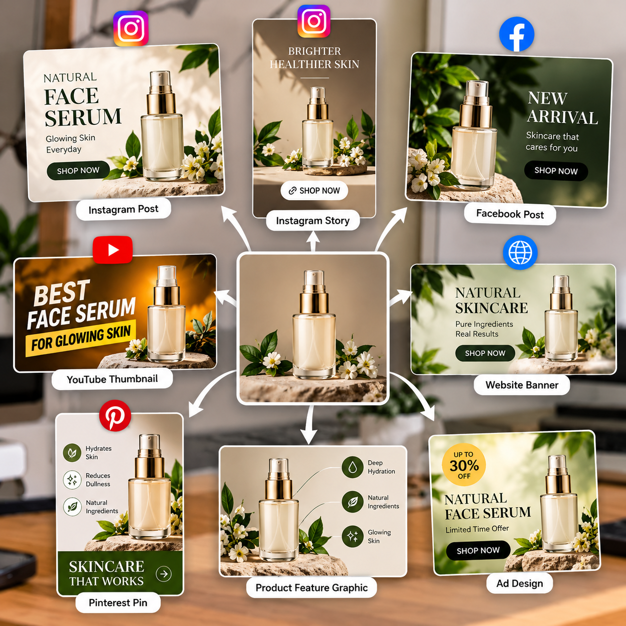 How to Repurpose Product Photos Into Multiple Social Media Designs